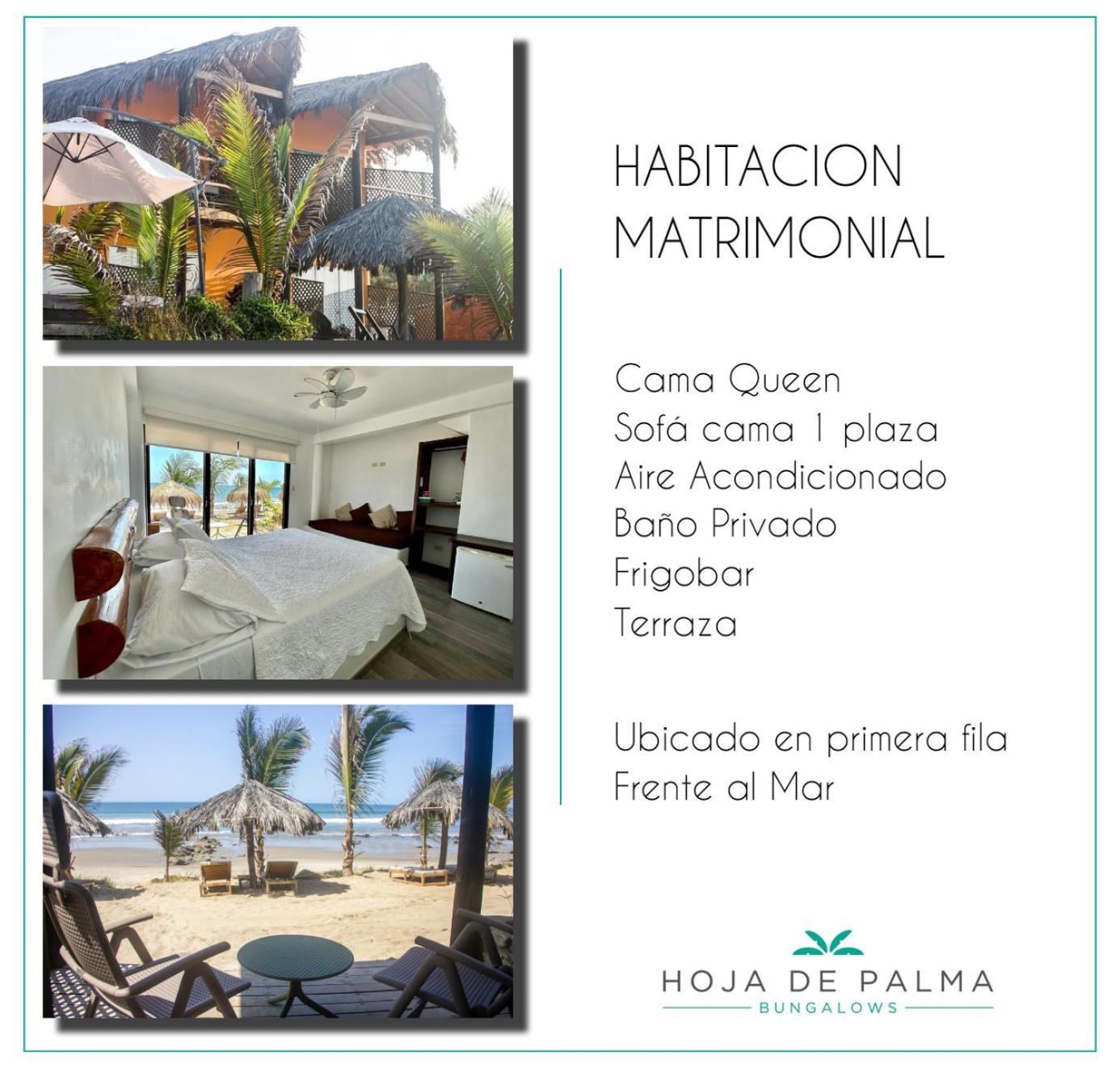 Hoja De Palma Bungalows Canoas de Punta Sal Exteriör bild