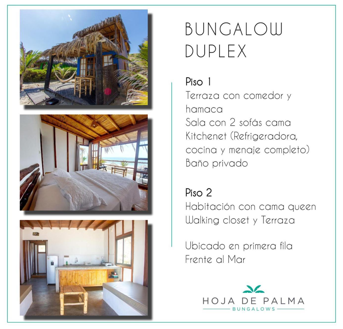 Hoja De Palma Bungalows Canoas de Punta Sal Exteriör bild
